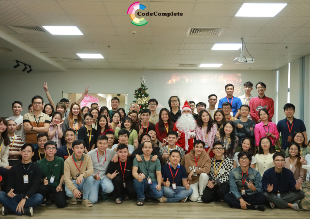 Christmas at CodeComplete - Team enjoying festive celebration.