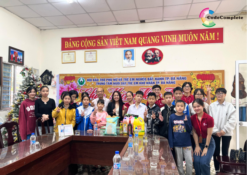 Children of Hope Village Da Nang receiving Tet gifts